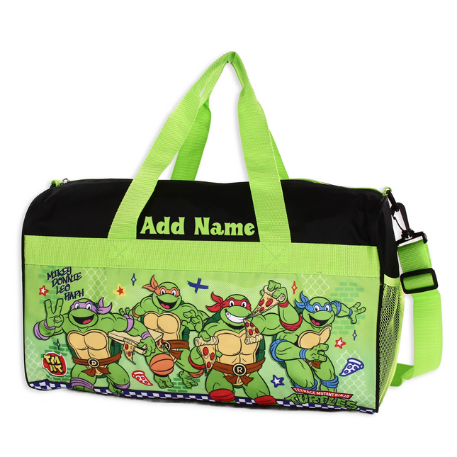 Personalized Kid's Travel Duffel Bag - Ninja Turtles