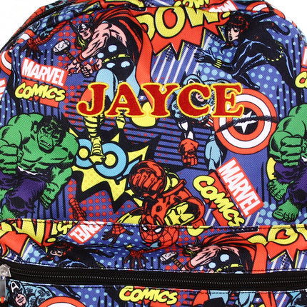 Personalized Avengers Backpack for Kids | Custom Name Embroidered Bookbag (16 Inch)