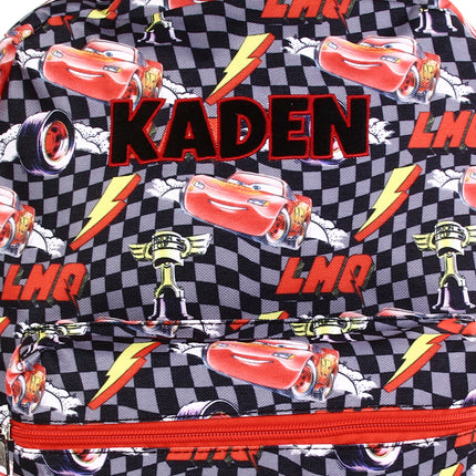 Personalized Cars Backpack for Kids | Custom Name Embroidered Bookbag (16 Inch)