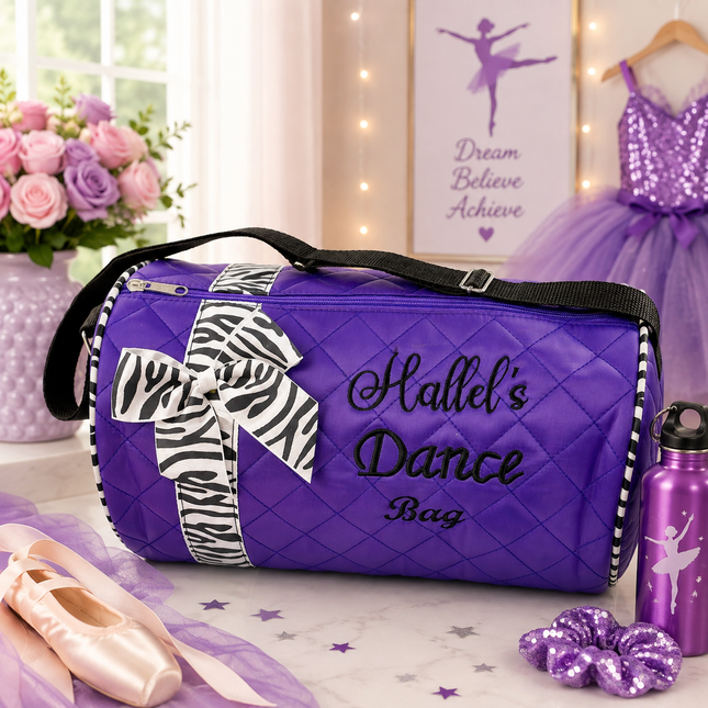 Personalized Embroidered Dance Duffel Bag
