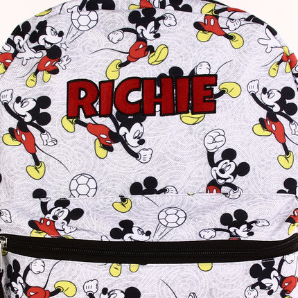 Personalized Mickey Mouse Backpack for Kids | Custom Name Embroidered Bookbag (16 Inch)