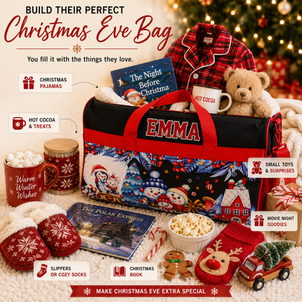 Personalized Christmas Eve Duffel Bag for Kids