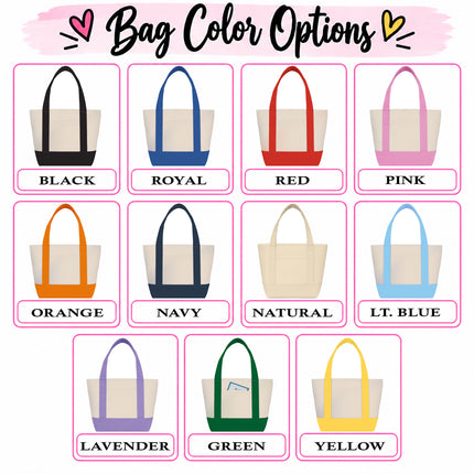 Personalized Christmas Mini Tote Bag – Custom Embroidered Name