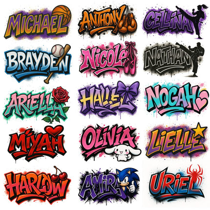 Personalized Graffiti Name Hat – Street Art Style Cap for Youth & Adults
