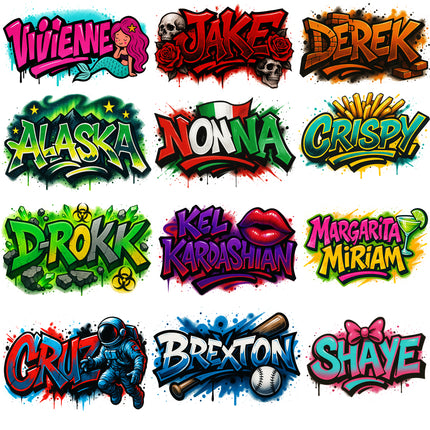 Personalized Graffiti Name Hat – Street Art Style Cap for Youth & Adults