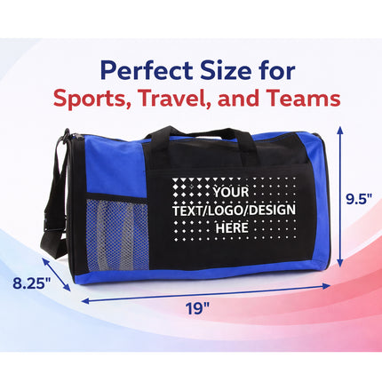 Custom Printed Logo or Text Duffel Bag | Model 6072