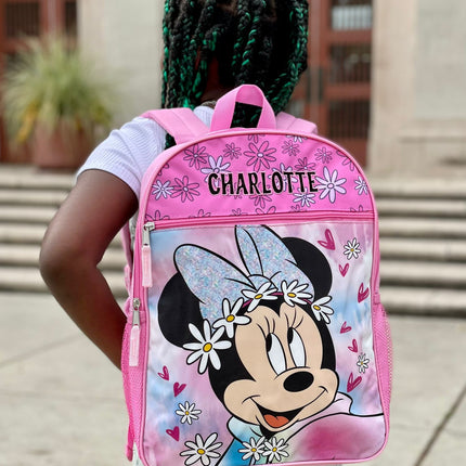 Personalized 16 Inch School Backpack - Minnie Mouse