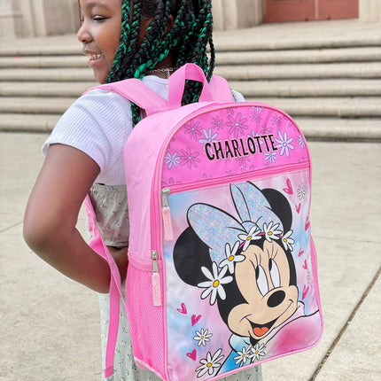 Personalized 16 Inch School Backpack - Minnie Mouse