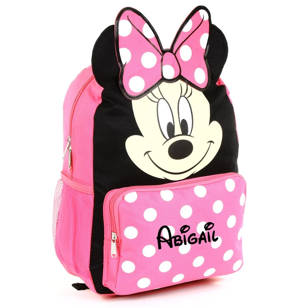 Personalized Minnie Mouse 14 Inch Mini Backpack with 3D Ears – Kishkesh