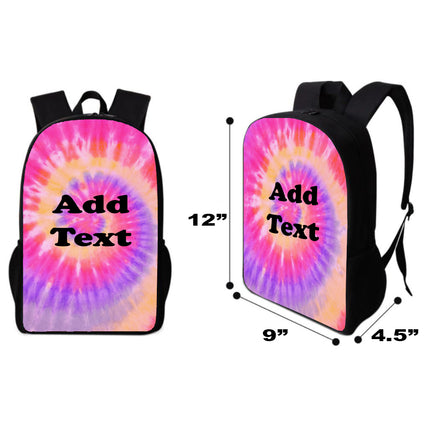 Personalized Tie Dye Backpacks / Lunch Bag / Duffel Bag / Bottle