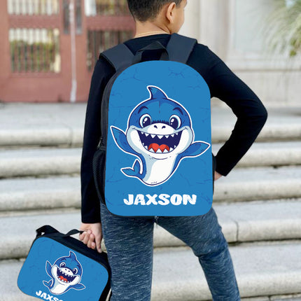 Personalized Full Color Backpacks / Lunch Bag / Duffel Bag - Shark Baby