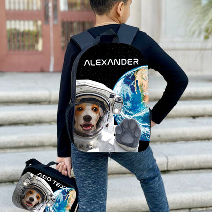 Personalized Full Color Backpacks / Lunch Bag / Duffel Bag - Space Dog
