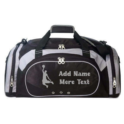 Personalized Deluxe Sports Duffel Bag for Kids and Adults - Basketball