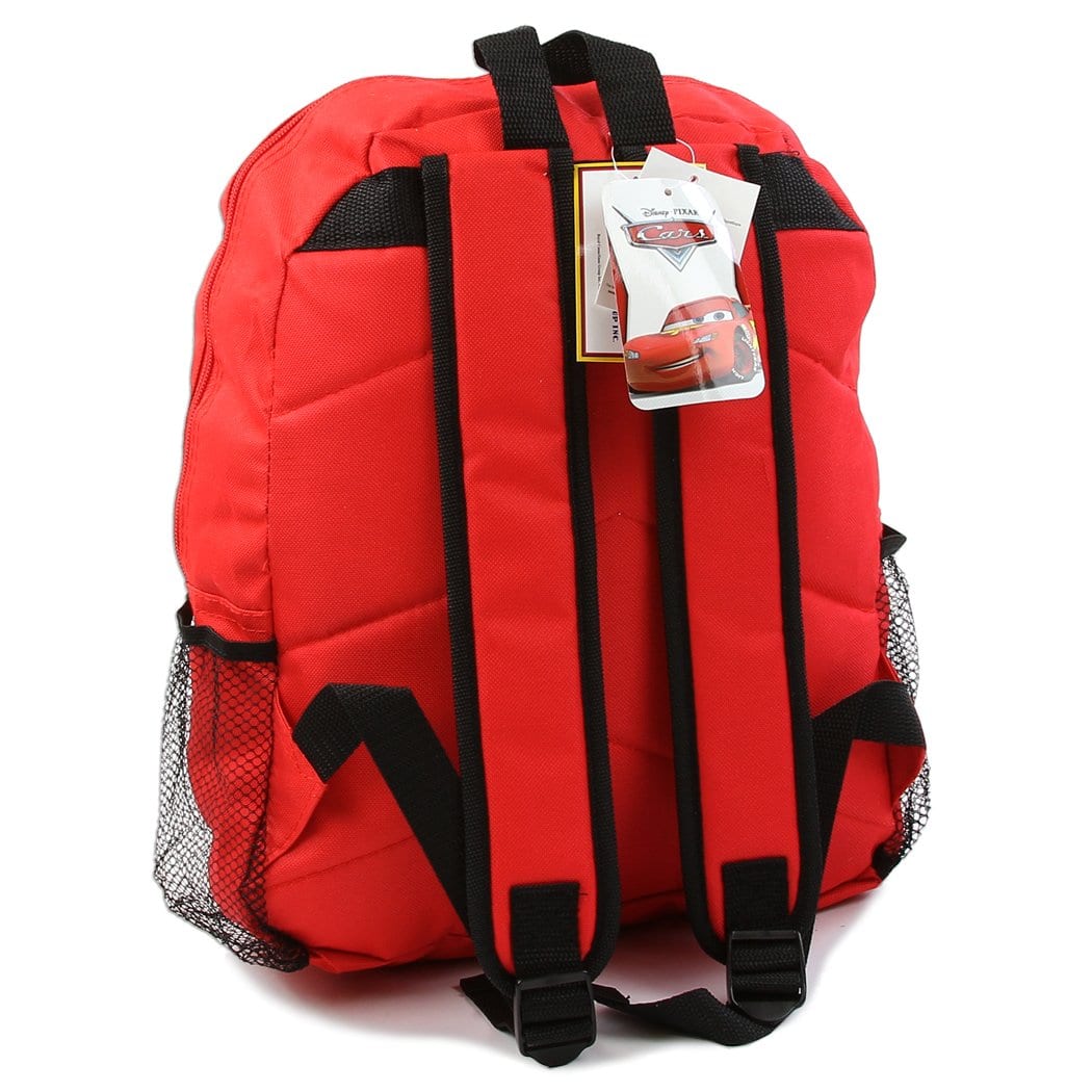 cars mini backpack Disney Boys Lightning McQueen Cargo Backpack 14" Red