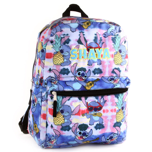 Personalized Stitch Backpack for Kids | Custom Name Embroidered Bookbag (16 Inch)