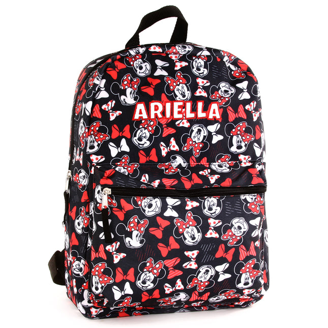 Personalized Minnie Mouse Backpack for Kids | Custom Name Embroidered Bookbag (16 Inch)