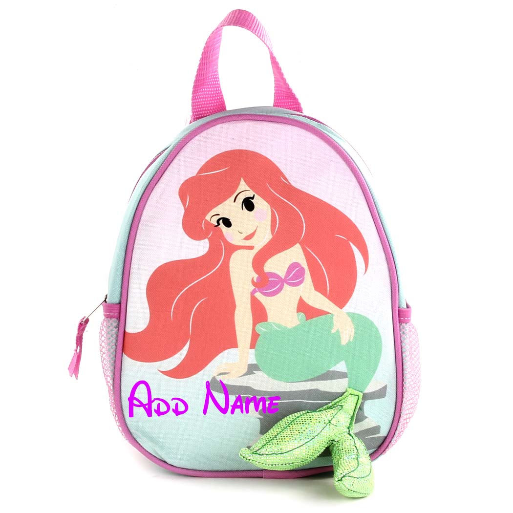 Personalized Ariel The Little Mermaid 10 Inch Mini Backpack with Harne Kishkesh
