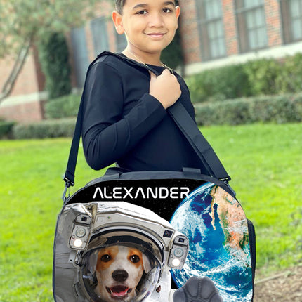 Personalized Full Color Backpacks / Lunch Bag / Duffel Bag - Space Dog