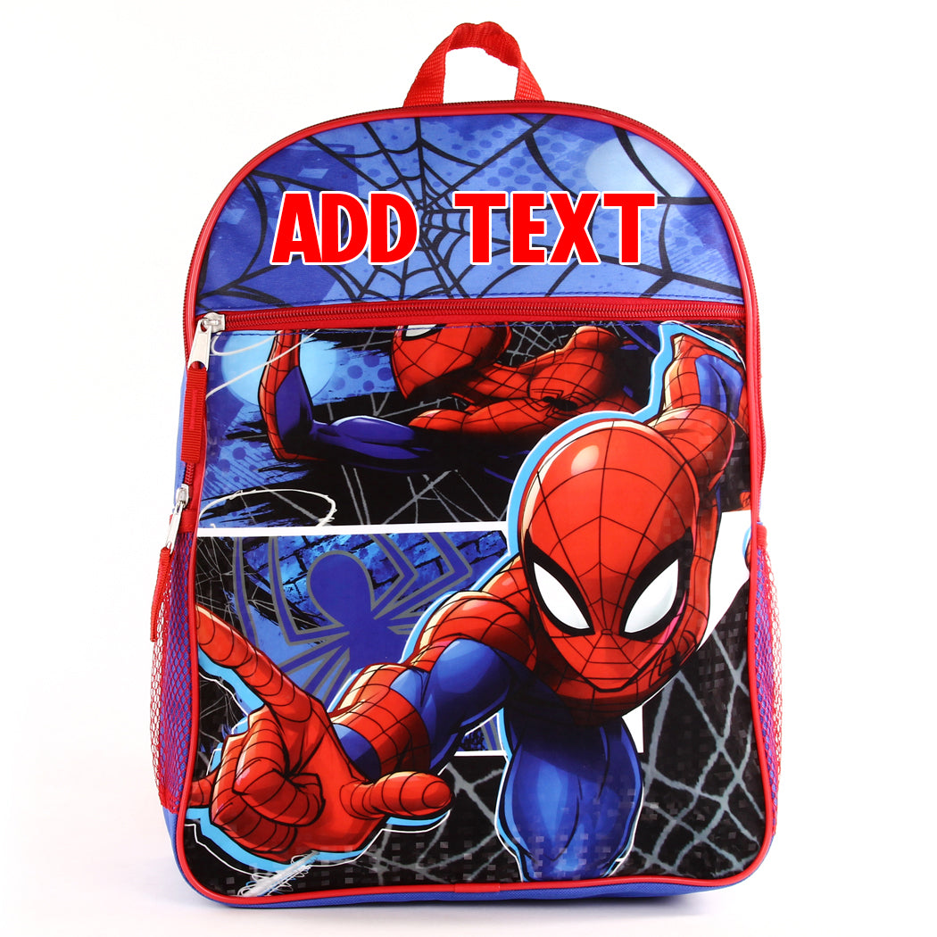 Marvel Spiderman 16 Backpack with Lunch Bag and Water Bottle