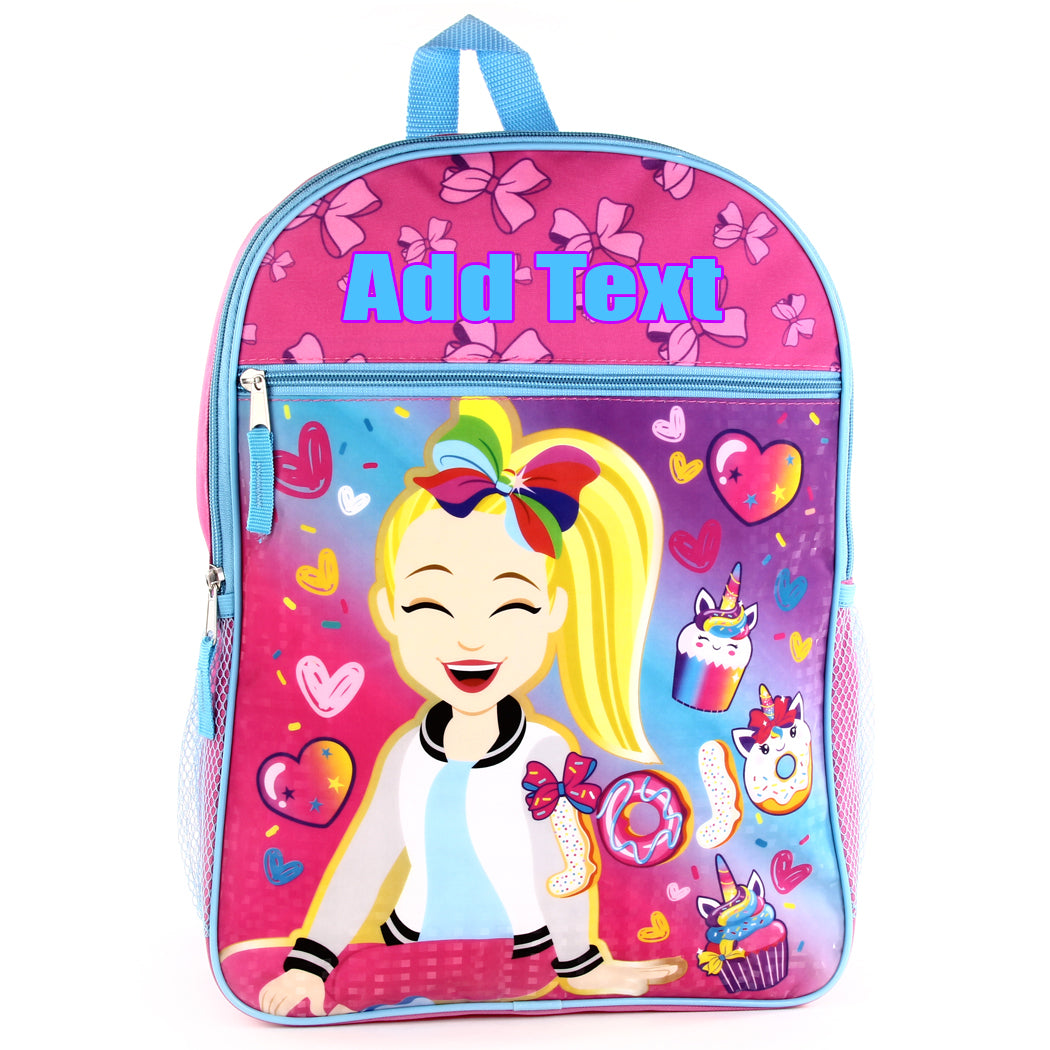 Personalized 16 Inch School Backpack Jojo Siwa – Kishkesh
