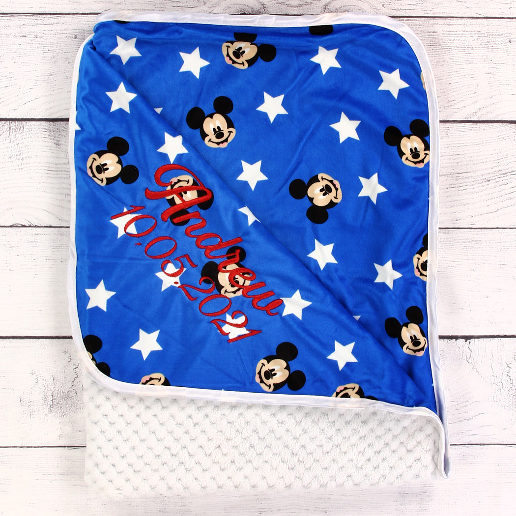 Personalized Disney Baby Blanket Mickey Mouse Kishkesh