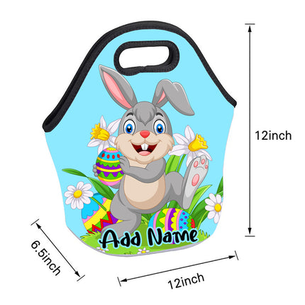 Personalized Neoprene Full Color Zippered Tote Bag - Easter