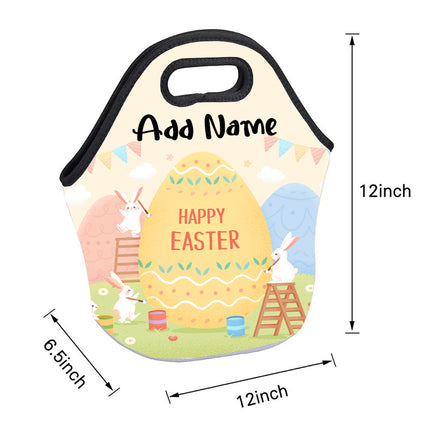 Personalized Neoprene Full Color Zippered Tote Bag - Easter