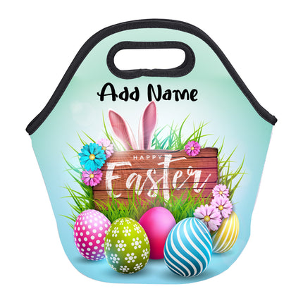 Personalized Neoprene Full Color Zippered Tote Bag - Easter