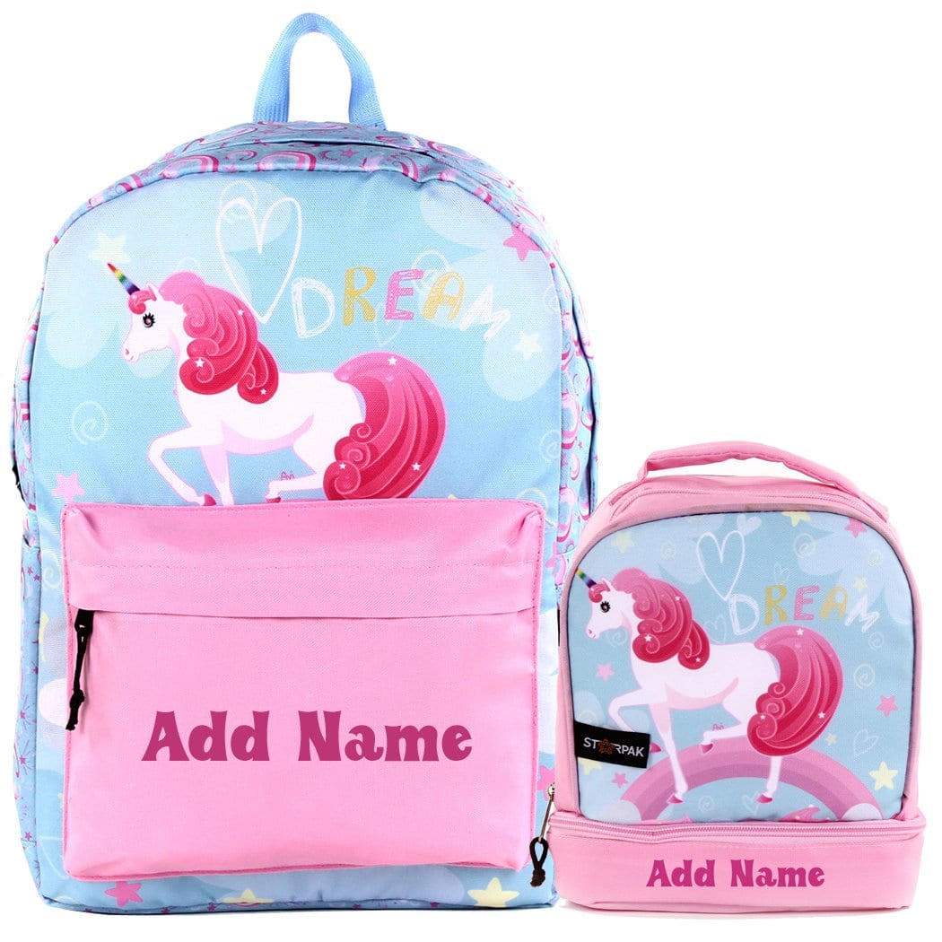 Personalized Backpack Lunch Box Combo created using Disney Frozen