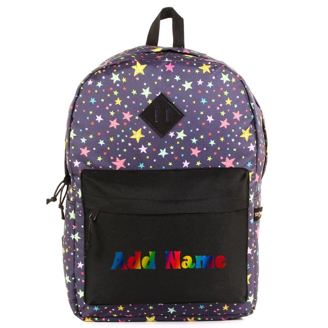Personalized School Backpack - Rainbow Stars