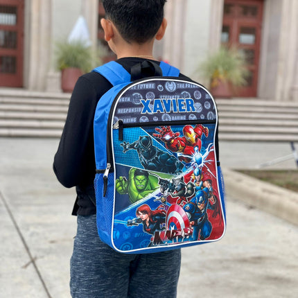 Personalized 16 Inch School Backpack - Marvel Heroes