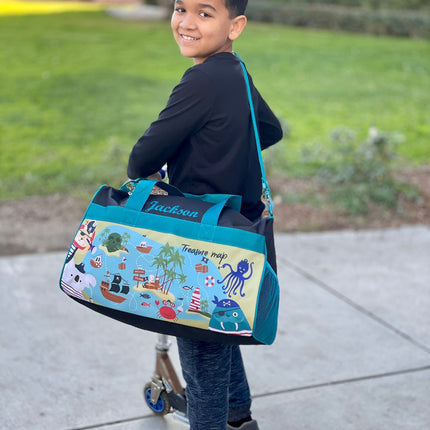 Personalized Kid's Travel Duffel Bag - Treasure Map