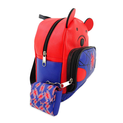 Marvel Spider-Man Bear Women's PU Mini Backpack with Detachable Coin Purse