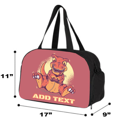 Personalized Full Color Backpacks / Lunch Bag / Duffel Bag - Dino Gamer