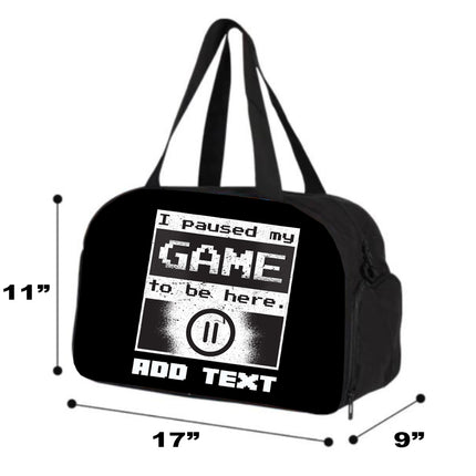 Personalized Full Color Backpacks / Lunch Bag / Duffel Bag - Game Pause