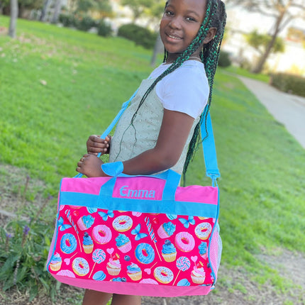 Personalized Kid's Travel Duffel Bag - Sweet Treats
