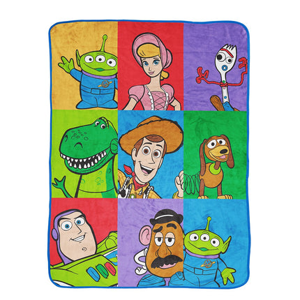 Toy Story Squares 46" x 60" Super Soft Plush Throw